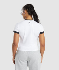 Lifting Graphic Baby T-Shirt - White/Black