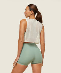 everywear Cropped Mesh Tank - Soft White