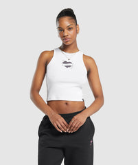 Tattoo Midi Tank - White