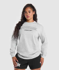 Strength Department Long Sleeve Skater - Light Grey Core Marl