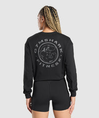 Legacy Oversized Long Sleeve Top - Black