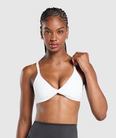 Twist Front Bralette - White