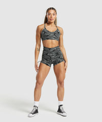 Legacy Printed Sports Bra - Pitch Grey