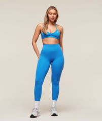 Minimal Halterneck Sports Bra - Active Blue