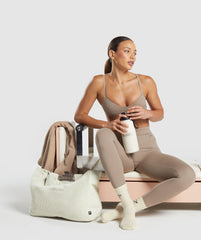 Elevate Ruched Sports Bra - Lifestyle Brown