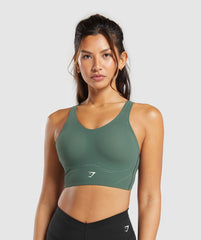 Longline Crossback Sports Bra - Slate Teal