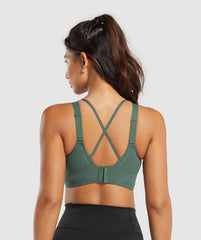 Longline Crossback Sports Bra - Slate Teal