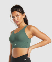 Longline Crossback Sports Bra - Slate Teal