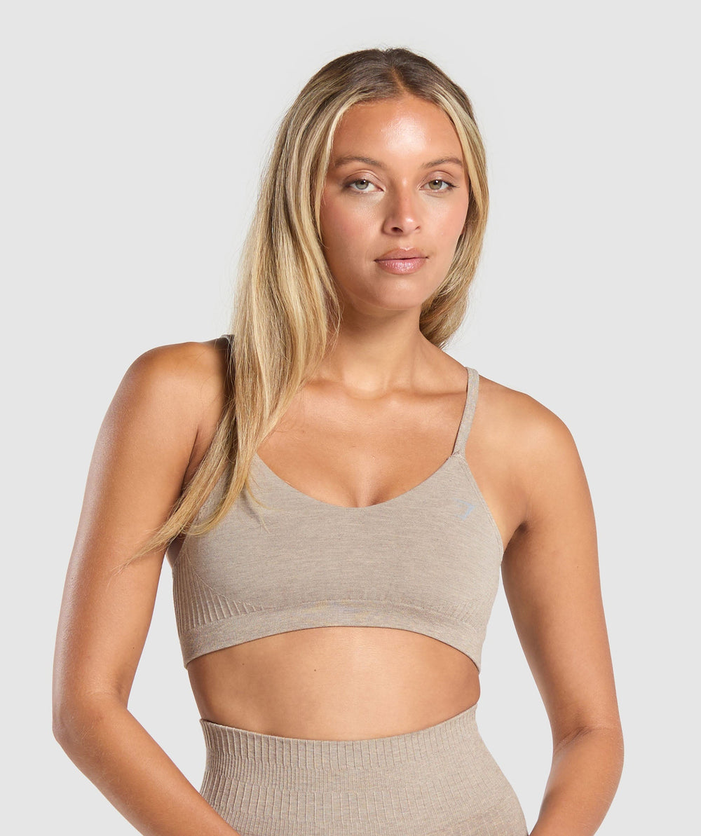 Luxe Seamless Bralette - Pebble Brown Marl