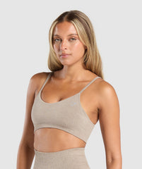 Luxe Seamless Bralette - Pebble Brown Marl