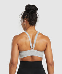 Cotton Lifting Sports Bra - Light Grey Core Marl