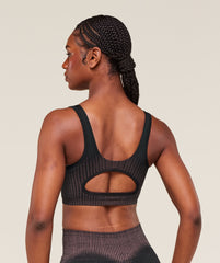 Diffuse Seamless Sports Bra - Black/Calm Pink