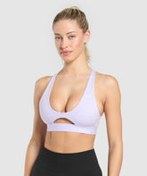 Peek A Boo Sports Bra - Fresh Lilac