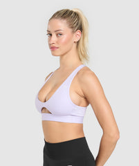 Peek A Boo Sports Bra - Fresh Lilac