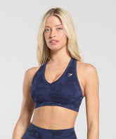 Adapt Camo Sports Bra - Midnight Blue/Ash Blue
