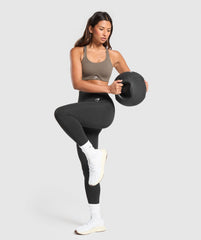 Hybrid Sports Bra - Camo Brown