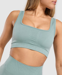 Corset Seamless Sports Bra - Celeste Blue