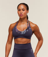 Reps T Back Sports Bra - Midnight Purple/Morning Blue
