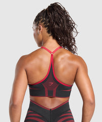 Apex Lift Seamless Sports Bra - Black/Carmine Red