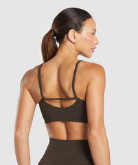 Luxe Seamless Bralette - Walnut Brown Marl
