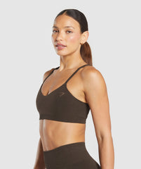 Luxe Seamless Bralette - Walnut Brown Marl