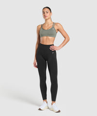 Strap Feature Sports Bra - Unit Green