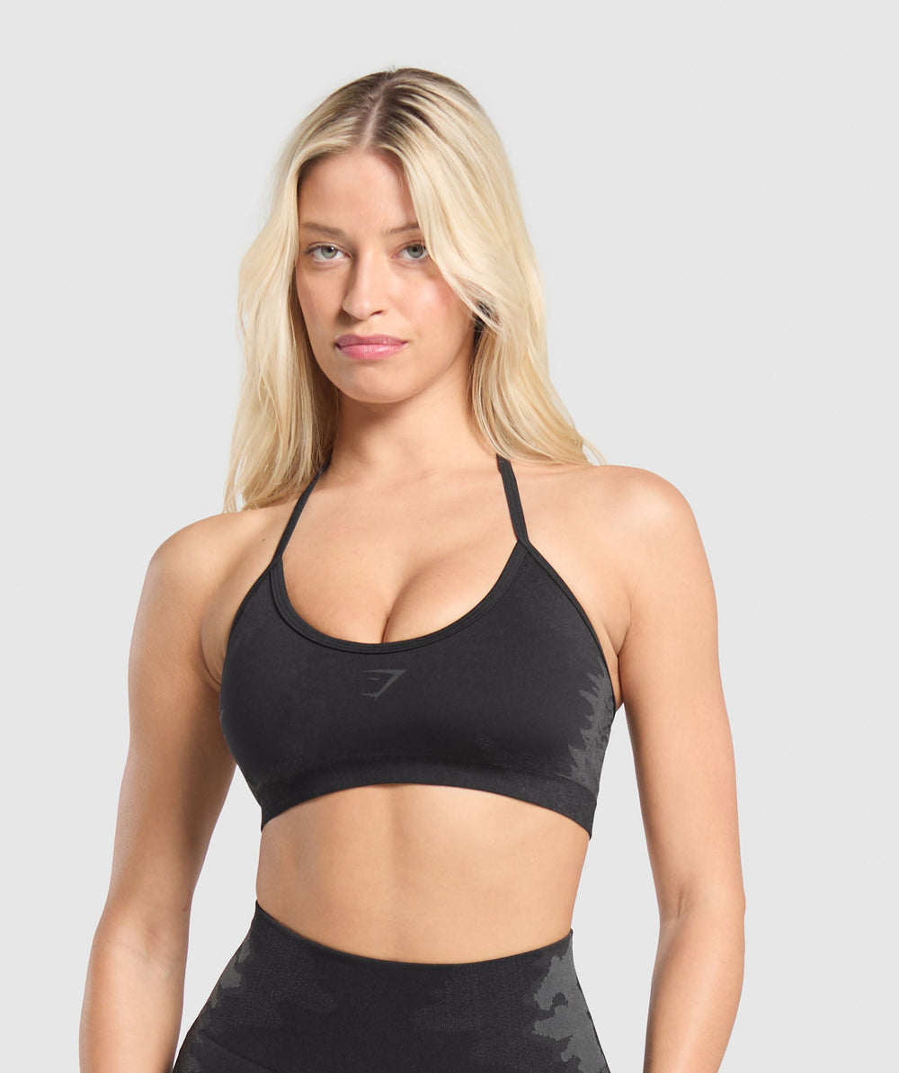 Caged Seamless Bralette - Black/Graphite Grey