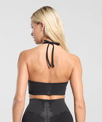 Caged Seamless Bralette - Black/Graphite Grey