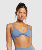 Elevate Twist Front Bralette - Faded Blue