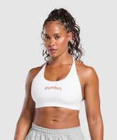 Strength Department Graphic Sports Bra - White