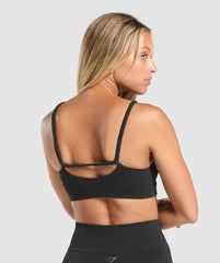 Luxe Seamless Bralette - Coal Marl