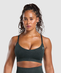 Gains Seamless Washed Sports Bra - Black