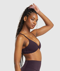 Elevate Twist Front Bralette - Plum Brown