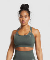 Adapt Fleck Seamless Sports Bra - Slate Teal/Cargo Teal