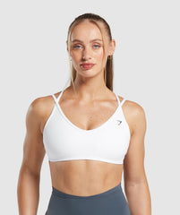 Back Gains Sports Bra - White