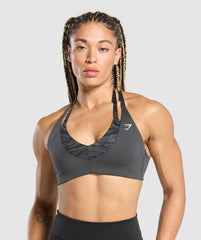 Power x T Back Sports Bra - Asphalt Grey/Onyx Grey