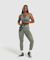 Adapt Camo Seamless Sports Bra - Unit Green/Chalk Green
