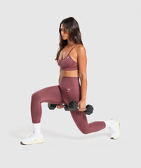 Vital Sports Bra - Burgundy Pink Marl