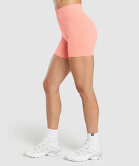 Luxe Seamless Shorts - Muted Coral Marl