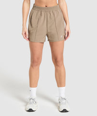 Pintuck Shorts - Lifestyle Brown