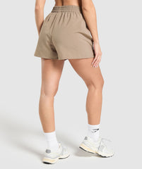 Pintuck Shorts - Lifestyle Brown