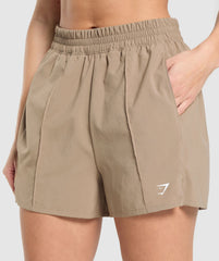 Pintuck Shorts - Lifestyle Brown