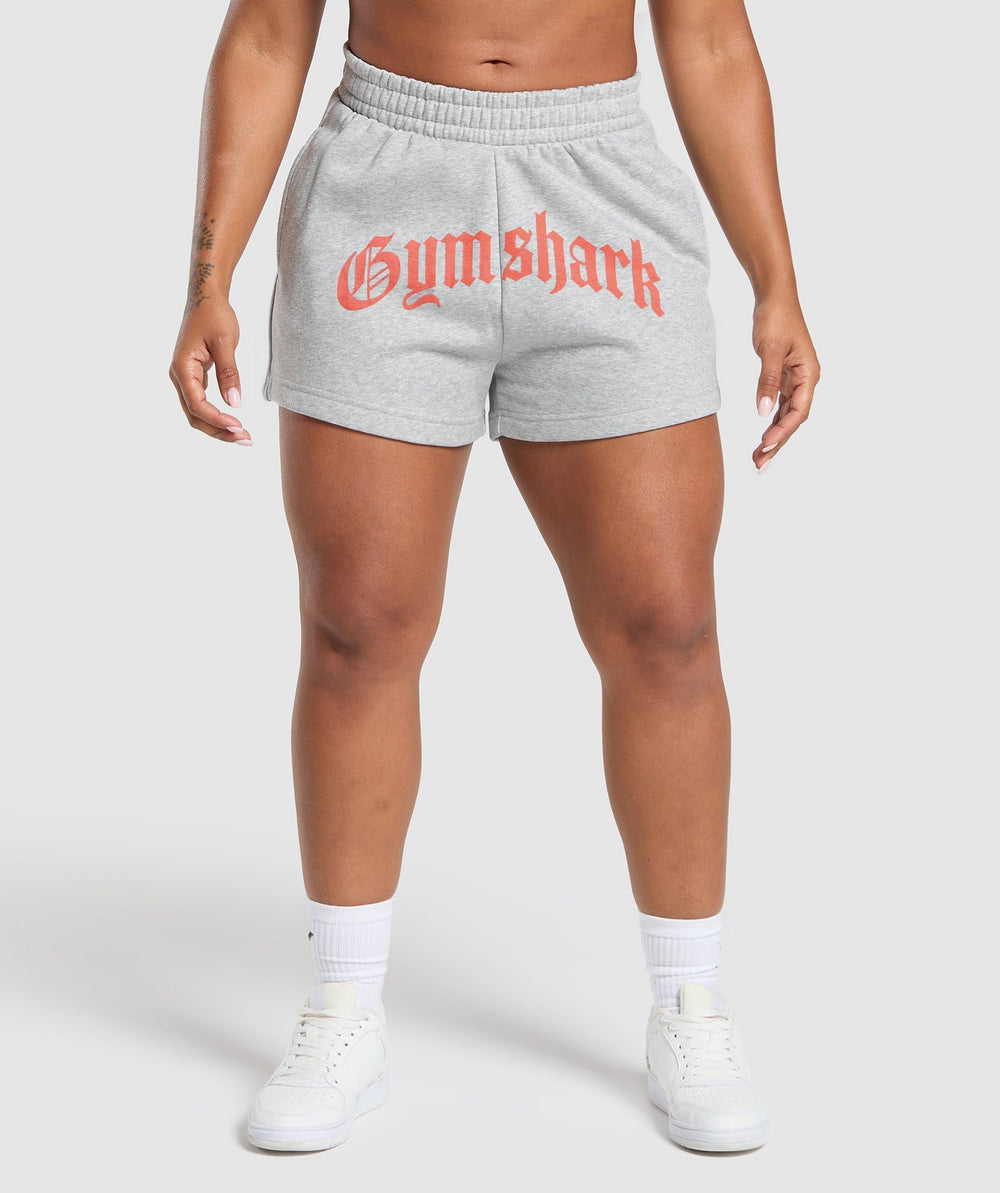 Strength Department Graphic Shorts - Light Grey Core Marl