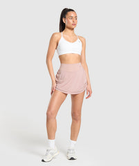 Ruched Skort - Muted Pink