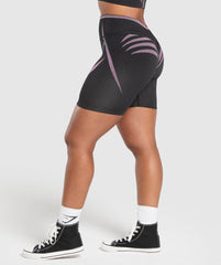 Apex Lift Seamless Shorts - Darkest Purple/Sour Pink
