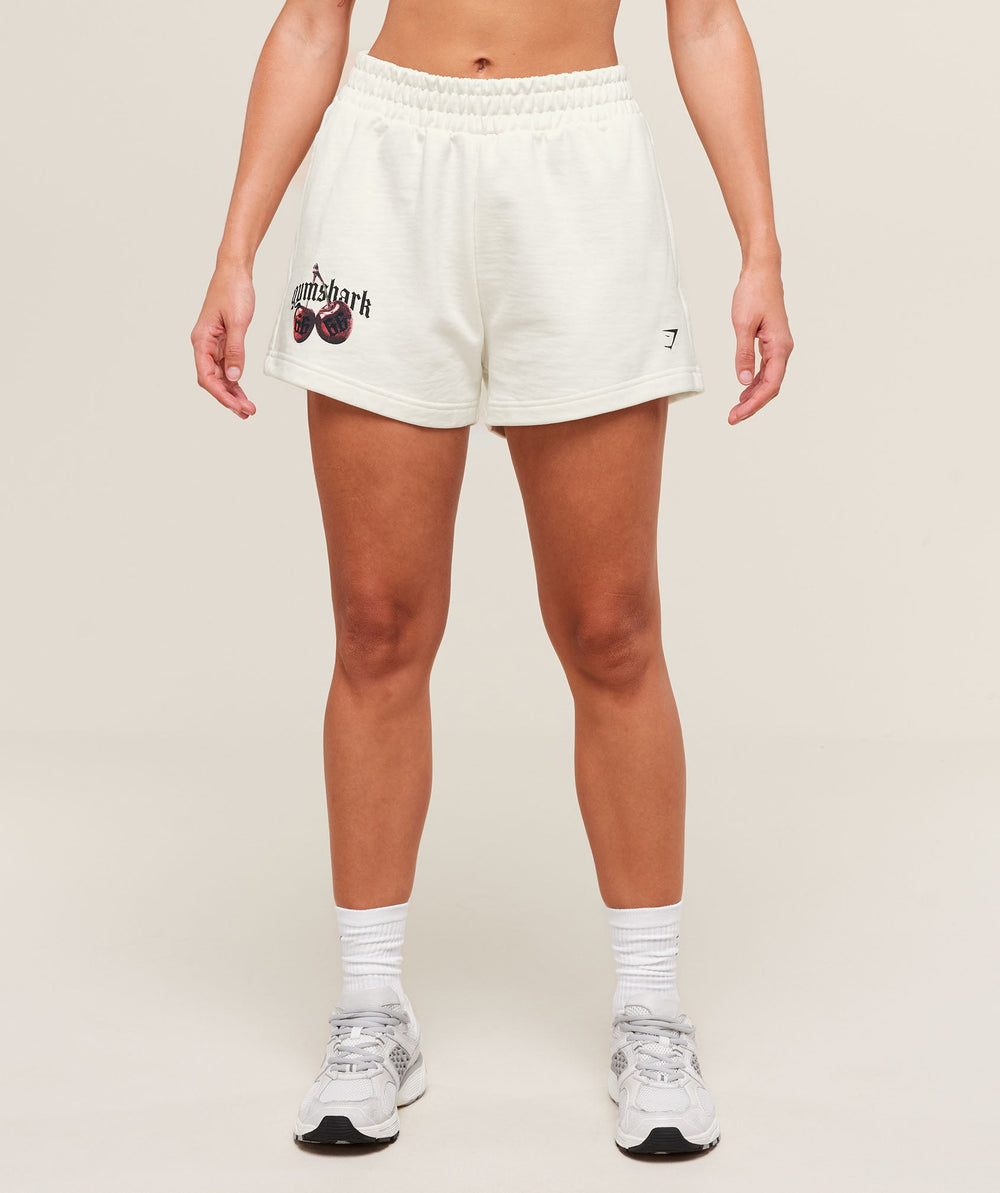 Cherry Graphic Short - Soft White