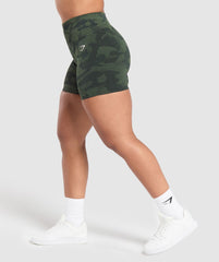 Adapt Camo Seamless Shorts - Victory Green/ Force Green