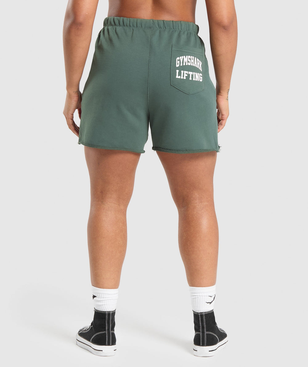 Lifting Graphic Shorts - Slate Teal
