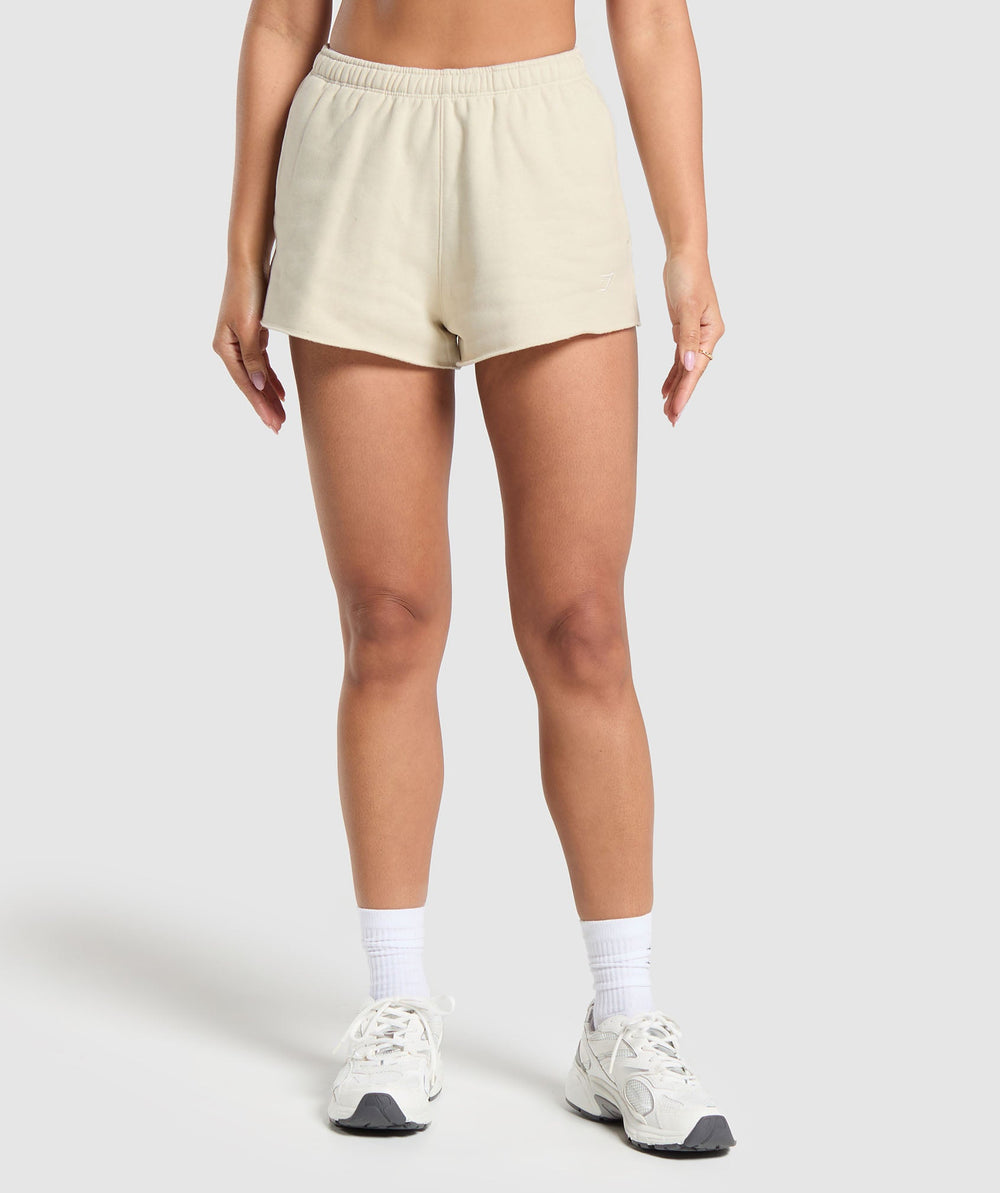 Fleece Shorts - Ecru White