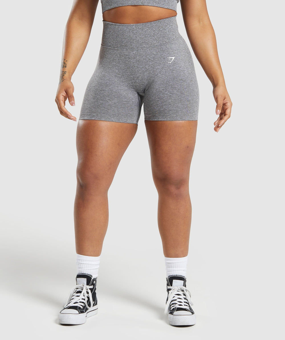 Lift Seamless Shorts - Brushed Grey/White Marl